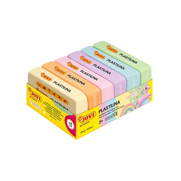 Jovi Caja de 6 Pastillas de Plastilina Colores Pastel Surtidos de 50g Jovi Caja de 6 Pastillas de Plastilina Colores Pastel Surtidos de 50g