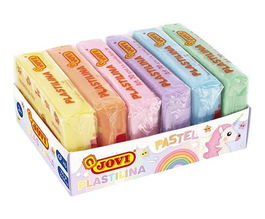 Jovi Plastilina Pastilla 50 gr Colores Surtidos Pastel Caja 6 Unidades
