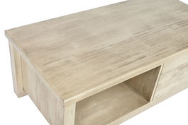 DKD Home Decor Mesa Centro Tropical Natural Madera Acacia 120 x 60 x 45 cm