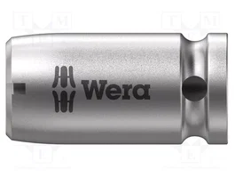 WERA Adaptador de bit hexagonal a cuadrado 1/4 6,3mm