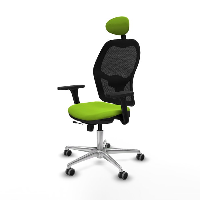 PIQUERAS Y CRESPO Silla de oficina Jorquera con mecanismo Sincro/Traslack, Pistacho y Negro