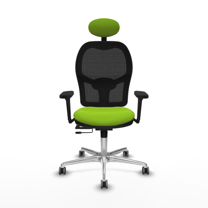 PIQUERAS Y CRESPO Silla de oficina Jorquera con mecanismo Sincro/Traslack, Pistacho y Negro