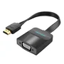 Vention 74345 Adaptador de Cable HDMI Macho a VGA Hembra y Jack 3.5 Hembra, 15 cm, Full HD 1080p@60Hz, Negro