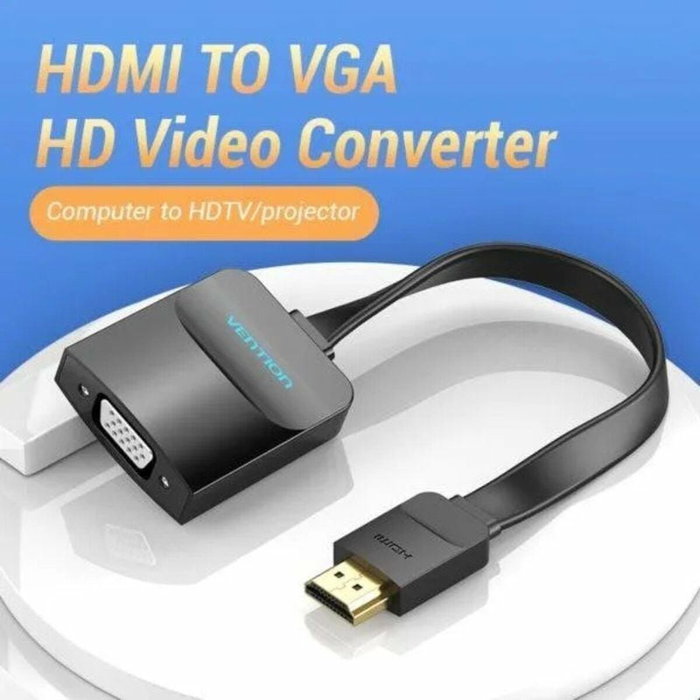 Vention Cable conversor HDMI macho a VGA hembra con jack 3.5mm de 15cm negro