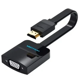 Vention Cable Conversor HDMI Macho a VGA Hembra con Jack 3.5 mm Audio, 15 cm, Negro