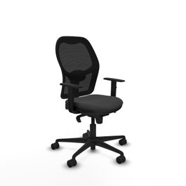 PIQUERAS Y CRESPO Silla de oficina Jorquera con mecanismo Sincro, Gris oscuro/Negro