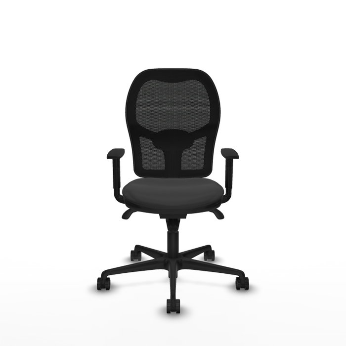 PIQUERAS Y CRESPO Silla de oficina Jorquera con mecanismo Sincro, Gris oscuro/Negro