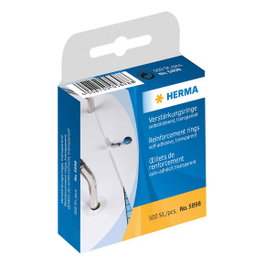 HERMA Anillos de refuerzo autoadhesivos ø 12 transparente, 500 unidades