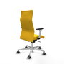 PIQUERAS Y CRESPO Sillón Albacete con Mecanismo Sincro, Similpiel Amarillo y Base de Aluminio