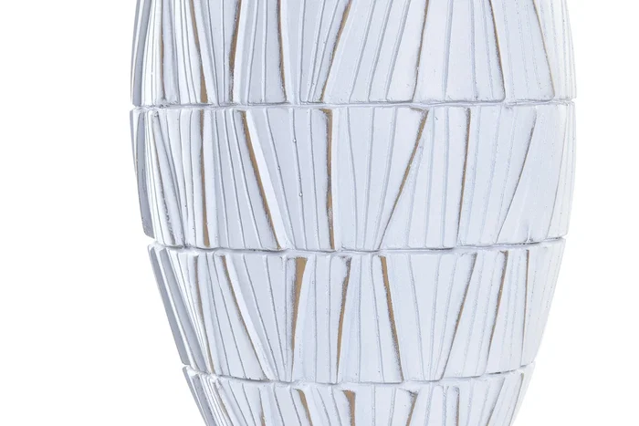 DKD Home Decor Jarrón de Resina Blanco Nokko 19x19x60 cm