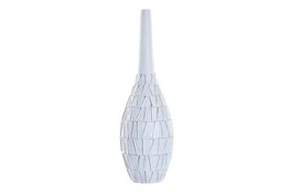DKD Home Decor Jarrón de Resina Blanco Nokko 19x19x60 cm