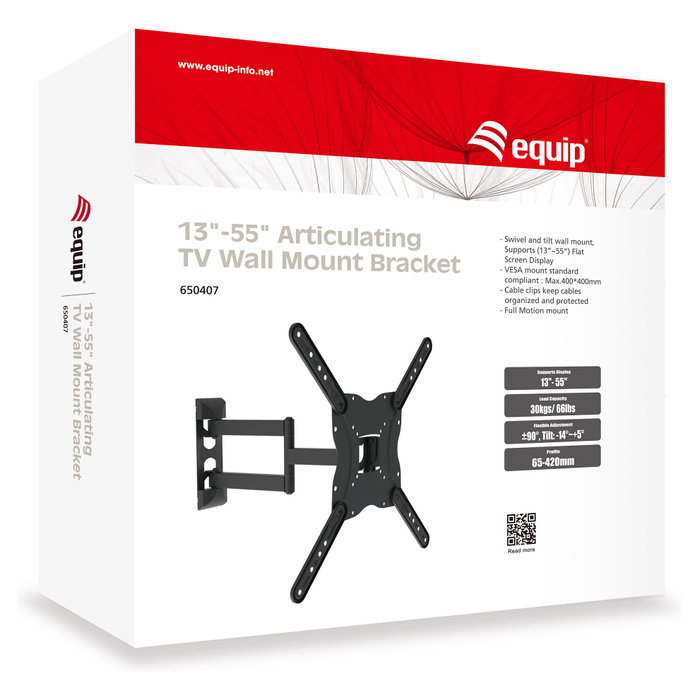 Equip Soporte de pared articulado para TV 13-55 pulgadas Negro Equip Soporte de pared articulado para TV 13-55 pulgadas Negro