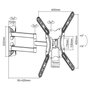 Equip Soporte de pared articulado para TV 13-55 pulgadas Negro