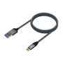 Aisens Cable USB 3.1 Gen2 Aluminio 10Gbps 3A USB-C a USB-A Gris 0.5m