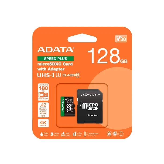 Adata Speed Plus microSDXC 128 GB UHS-I U3 V30 A2