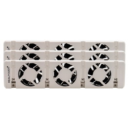 Realpower HL-3 Ventilador Eléctrico de Calefacción y Suelo, Blanco, 100-240 V, 50/60 Hz, Juego de 3 Ventiladores