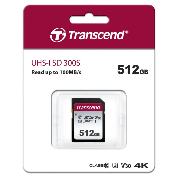 Transcend 300S 512 GB SDXC Clase 10 V30 Transcend 300S 512 GB SDXC Clase 10 V30