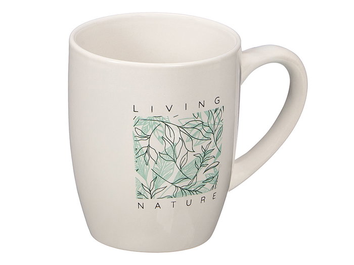 VESSIA Taza Porcelana Living Nature 350ml Blanco-Verde