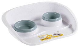 Kerbl Soporte con 2 Comederos Azul 46x35x11cm