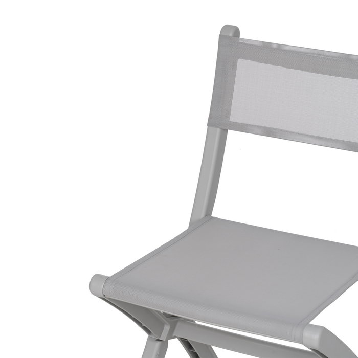 Silla Plegable Gris Polipropileno 45 X 55 X 83 cm (Set de 4)