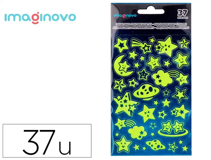 Imaginovo Pegatinas Luminosas Estrellas con Relieve 190x105 mm Imaginovo Pegatinas Luminosas Estrellas con Relieve 190x105 mm