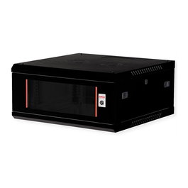 ROLINE Bastidor de Pared 19" 4U Rack 600x600 mm Modelo Basic Plus con Puerta Frontal de Vidrio, 80 kg Capacidad, Negro - 26.21.0288