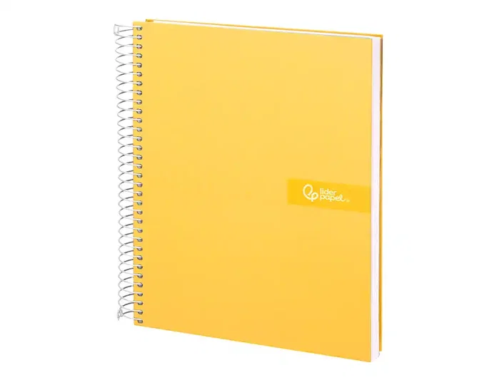 Liderpapel Cuaderno Espiral A5 Micro Crafty Tapa Forrada Amarillo 120h 90gr Cuadro 5mm