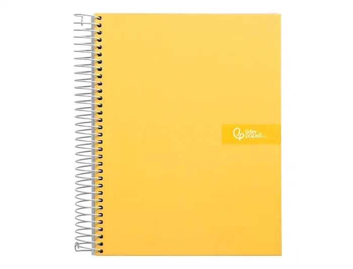 Liderpapel Cuaderno Espiral A5 Micro Crafty Tapa Forrada Amarillo 120h 90gr Cuadro 5mm