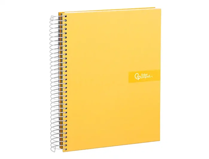 Liderpapel Cuaderno Espiral A5 Micro Crafty Tapa Forrada Amarillo 120h 90gr Cuadro 5mm