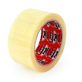 Fixo Pack de 6 precintos de polipropileno acrílico transparente 48 mm x 66 m