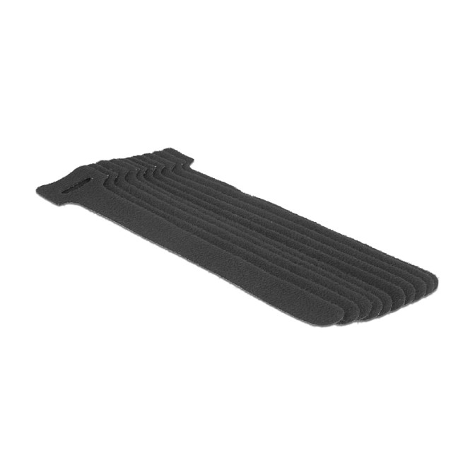 DeLOCK 18686 Bridas de velcro 150 mm x 12 mm, 10 piezas, Negro
