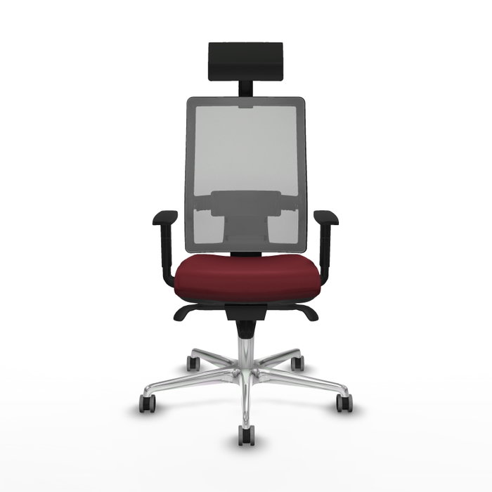 PIQUERAS Y CRESPO Silla de oficina Horna con Mecanismo Sincro, Granate y Gris PIQUERAS Y CRESPO Silla de oficina Horna con Mecanismo Sincro, Granate y Gris