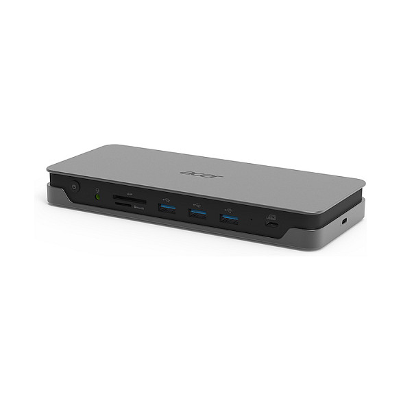 Acer GP.DCK11.01Q - Dock USB-C con HDMI, DisplayPort, Ethernet y Lector MicroSD - 3x USB-A, USB 3.2 Gen 2 - Color Negro