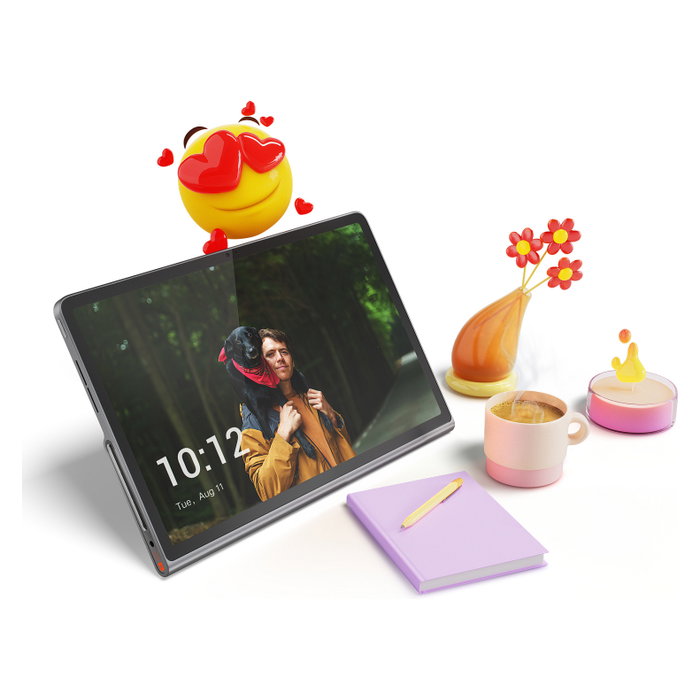Lenovo Tab Plus con funda, 8 GB RAM, 128 GB, Luna Grey