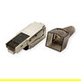 VALUE 26.99.0371 Conector RJ-45 Cat.6/6e (Class E, STP) de Zinc Chapado en Oro, Plata, Certificado RoHS, ISO/IEC11801