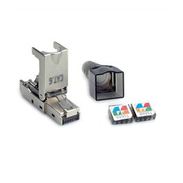 VALUE 26.99.0371 Conector RJ-45 Cat.6/6e (Class E, STP) de Zinc Chapado en Oro, Plata, Certificado RoHS, ISO/IEC11801