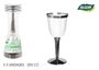 Algon Set de 3 Copas de Vino Pie-Boca Plata 250 ml (12 Unidades)