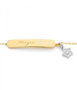 Secrecy Brazalete MAGIC Plata de Ley 925 con Baño de Oro 18K y Diamante, Dorado