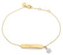 Secrecy Brazalete MAGIC Plata de Ley 925 con Baño de Oro 18K y Diamante, Dorado