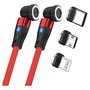 RealPower Cable MagneticCharge2 Magnético Rojo 1 m con Adaptadores, 2x Conector Magnético, Referencia RealPower MagneticCharge2