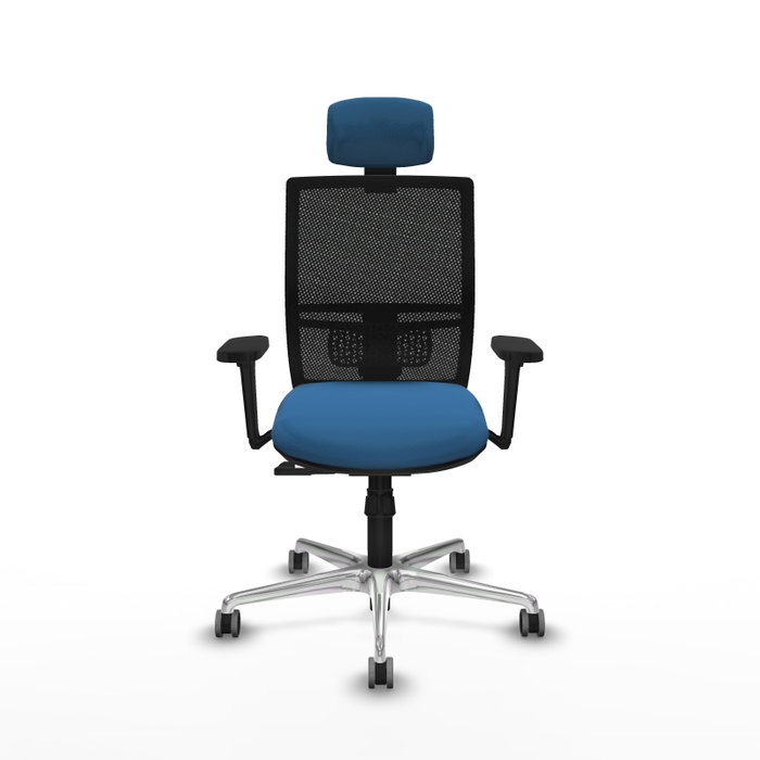 PIQUERAS Y CRESPO Silla de oficina Yunquera con mecanismo Sincro, Azul claro y Negro PIQUERAS Y CRESPO Silla de oficina Yunquera con mecanismo Sincro, Azul claro y Negro