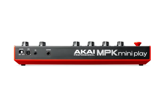 Akai MPK Miniplay Mk3 Teclado Controlador USB con Altavoz Integrado, 25 Miniteclas Sensibles a la Velocidad, Pads MPC Retroiluminados, Pantalla OLED y Arpegiador