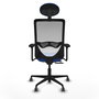 PIQUERAS Y CRESPO Silla de oficina Zulema con Mecanismo Sincro/Traslack, Azul y Blanco