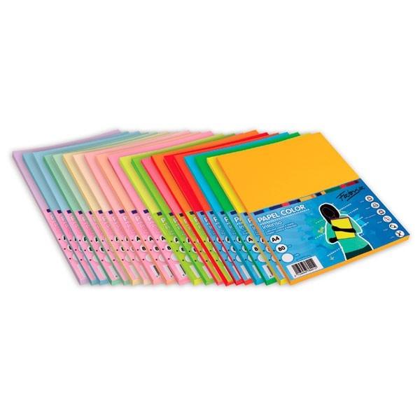 FABRISA Paquete de Papel A4 Color Amarillo Limón 80g, 100 Hojas
