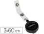 Q-connect Cordón Extensible para Identificador KF14147 con Pinza Metálica, 3x60 cm