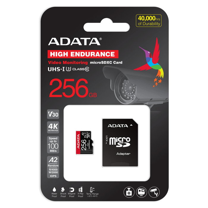 ADATA High Endurance microSDXC 256 GB UHS-I U3 V30
