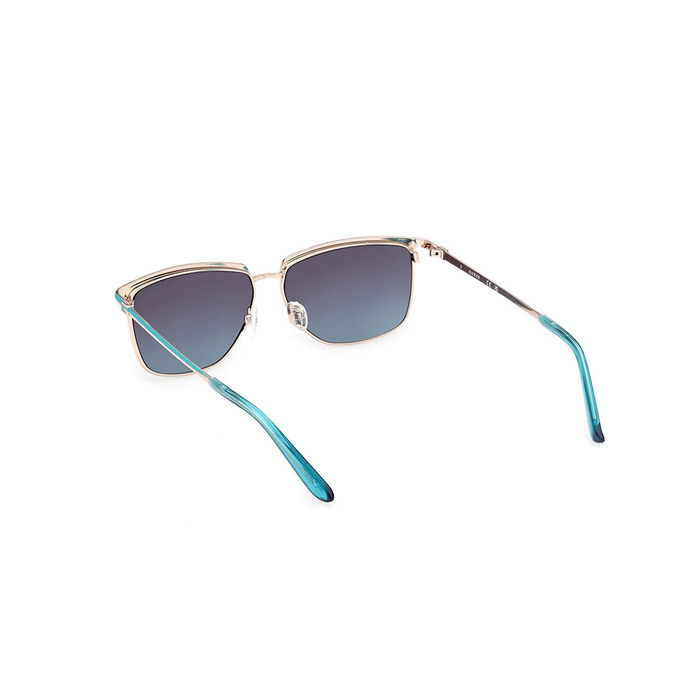 Guess Gafas GU00133 Gafas de Sol para Mujer Rectangulares 56 mm Azul Metal