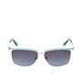 Guess Gafas GU00133 Gafas de Sol para Mujer Rectangulares 56 mm Azul Metal