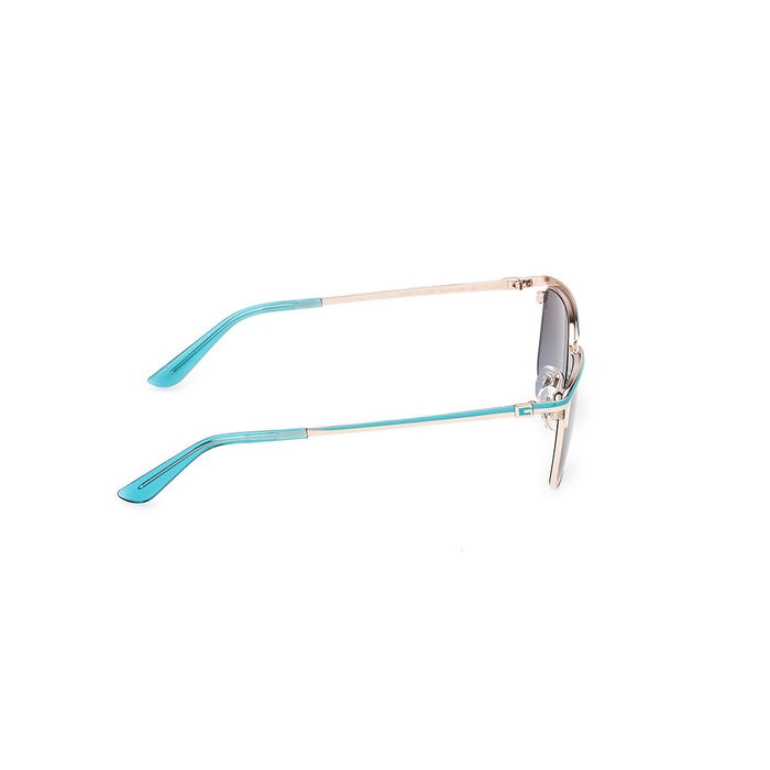 Guess Gafas GU00133 Gafas de Sol para Mujer Rectangulares 56 mm Azul Metal