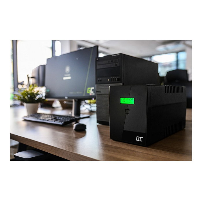 Green Cell UPS05 Sistema de Alimentación Ininterrumpida (SAI) 2000VA 1200W Protección Contra Sobretensiones 230V Línea Interactiva